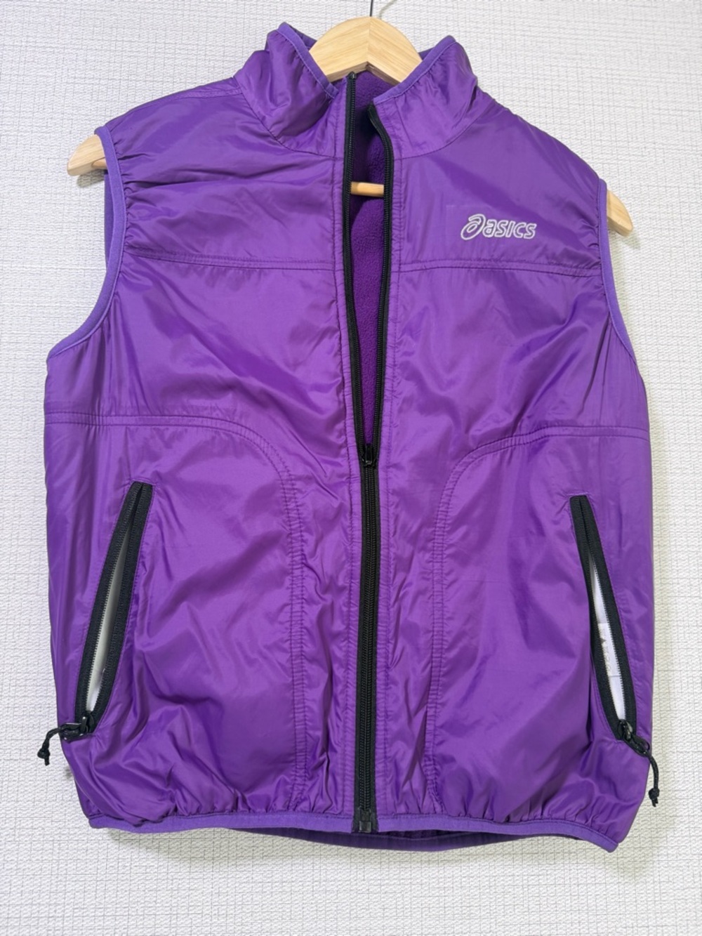 ASICS‎ Purple Running Zip-Front Vest - Reversible